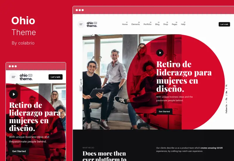 Ohio - Tema de WordPress para Portafolio Creativo y Agencia: Desbloqueando Posibilidades Creativas