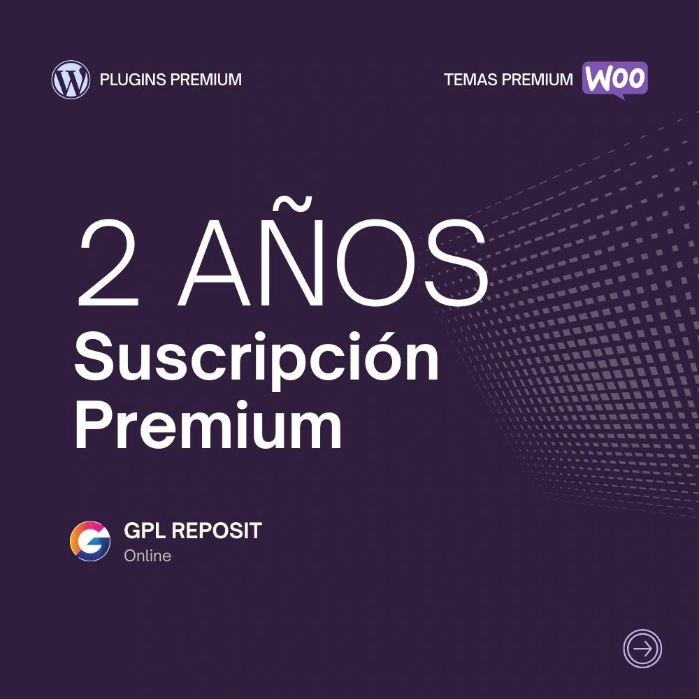 Suscripcion de 2 anos Premium Gpl Reposit