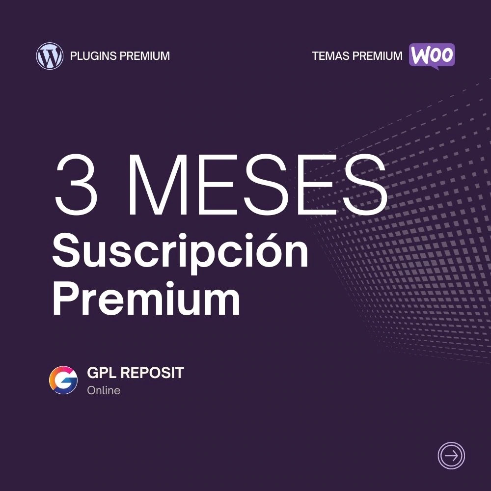 Suscripcion de 3 meses Premium Gpl Reposit