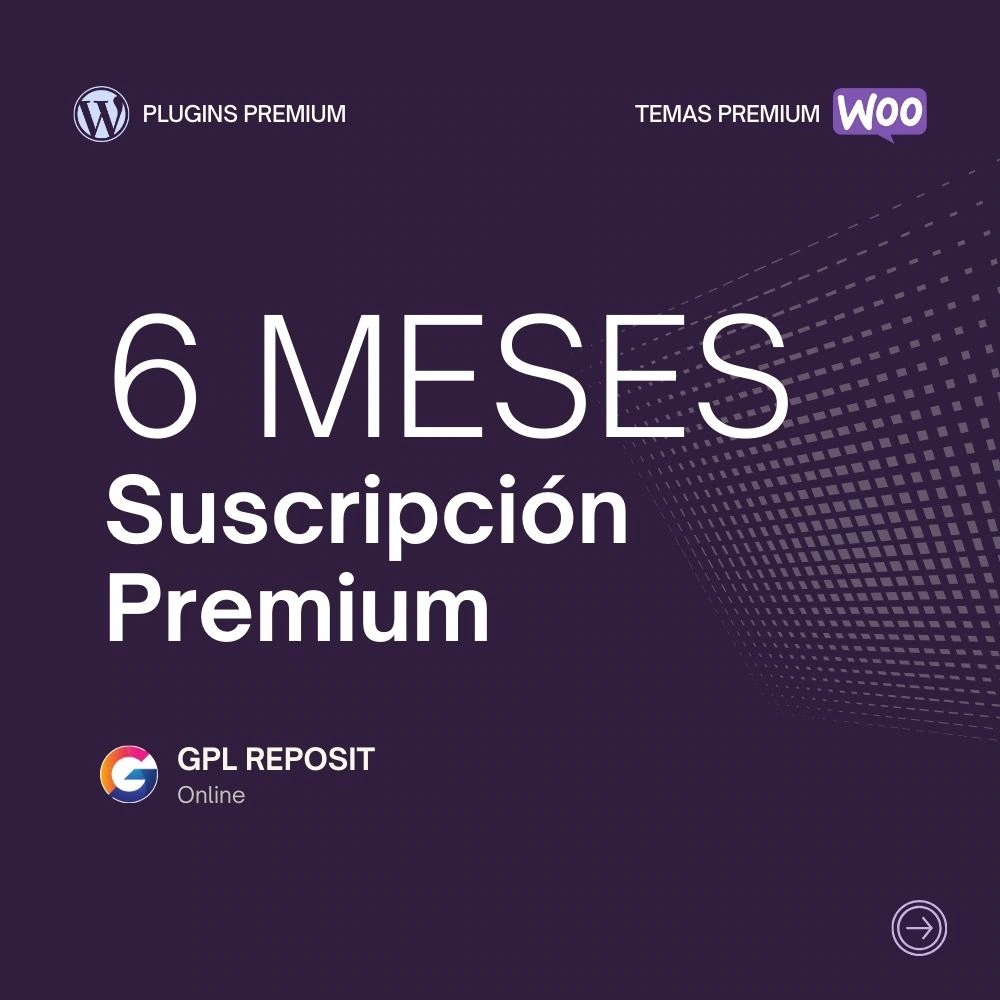 Suscripcion de 6 meses Premium Gpl Reposit