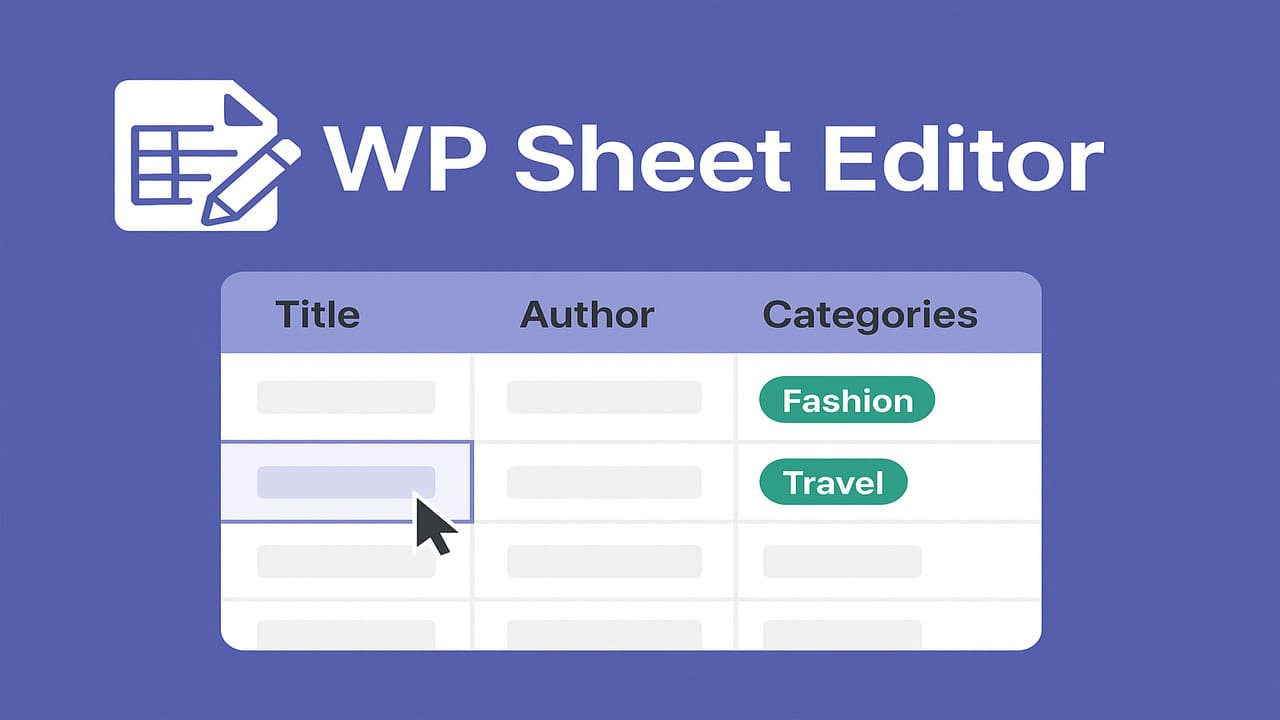 WP Sheet Editor Premium: Edición masiva en WordPress con interfaz de hoja de cálculo profesional.