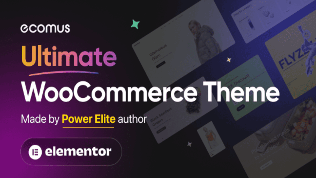“Ecomus Theme WordPress – Tema premium para WooCommerce rápido y optimizado”