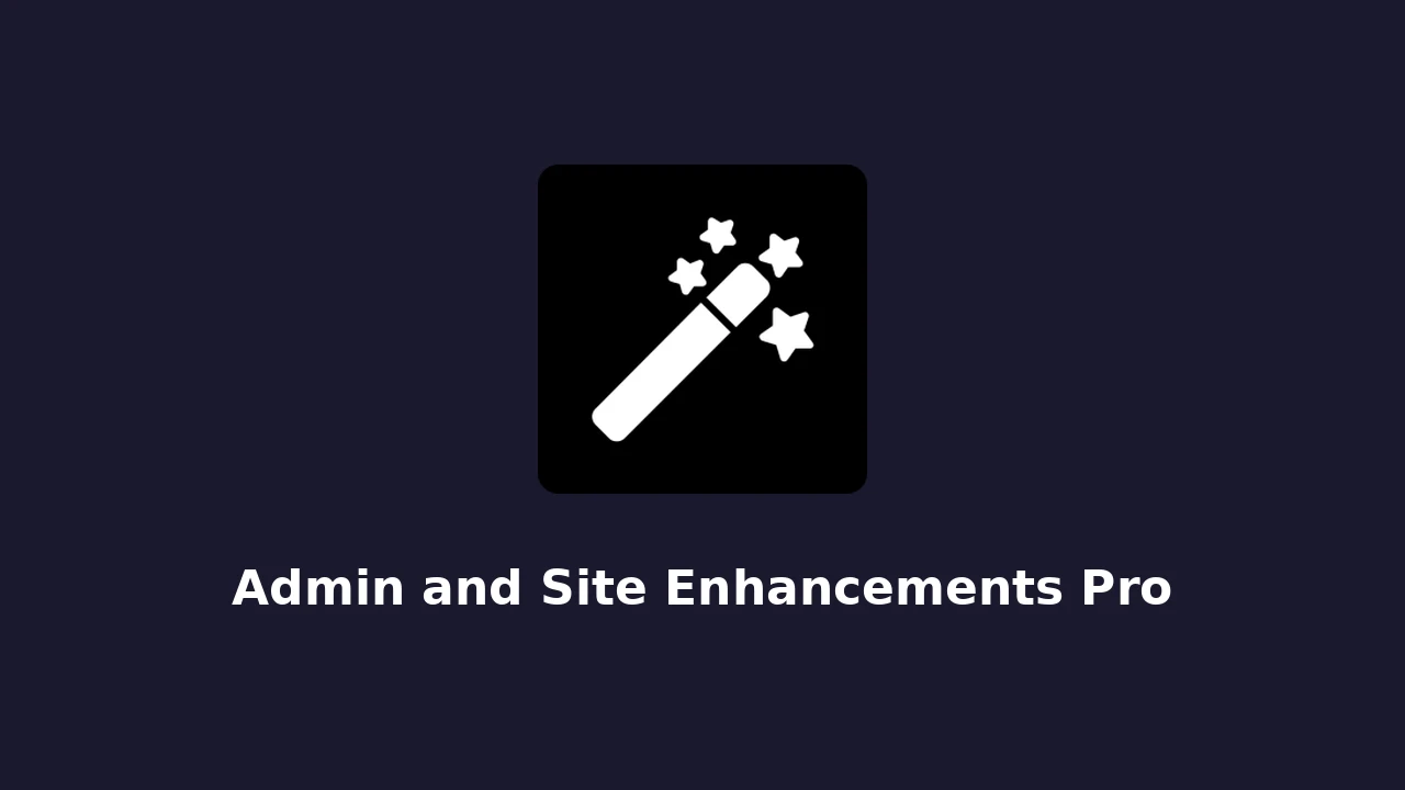 Admin and Site Enhancements Pro
