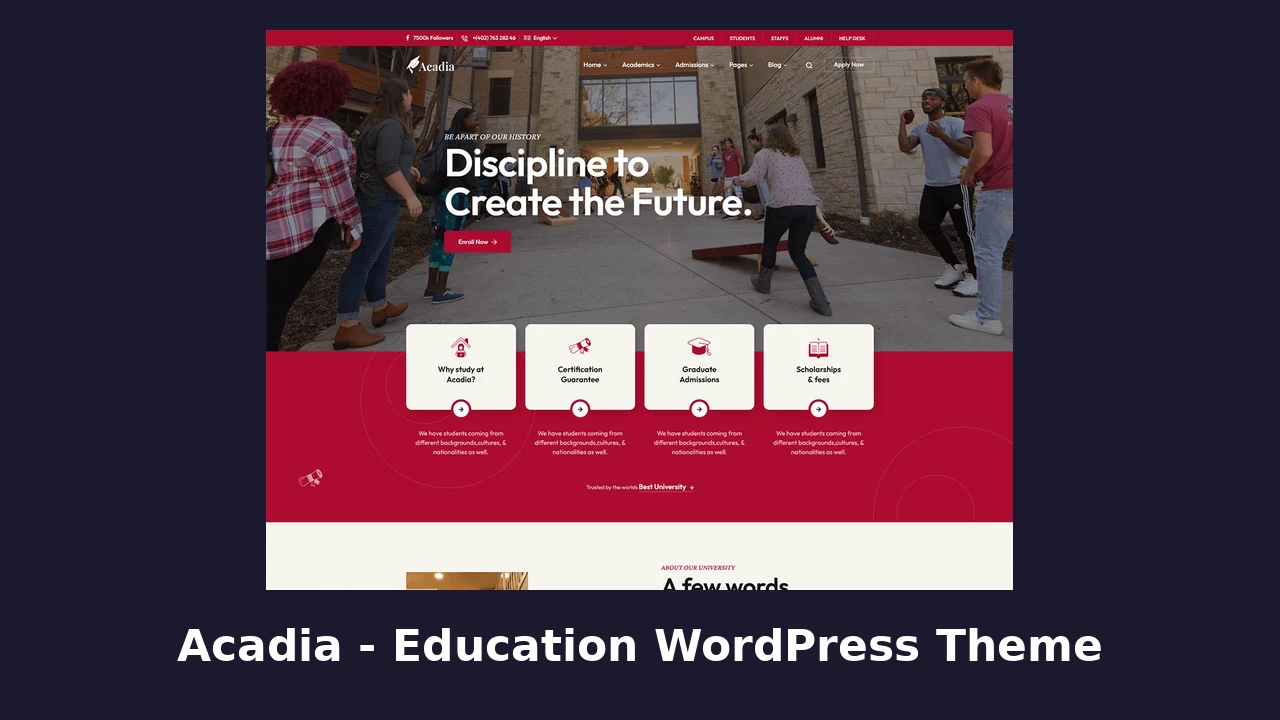 Acadia - Education WordPress Theme