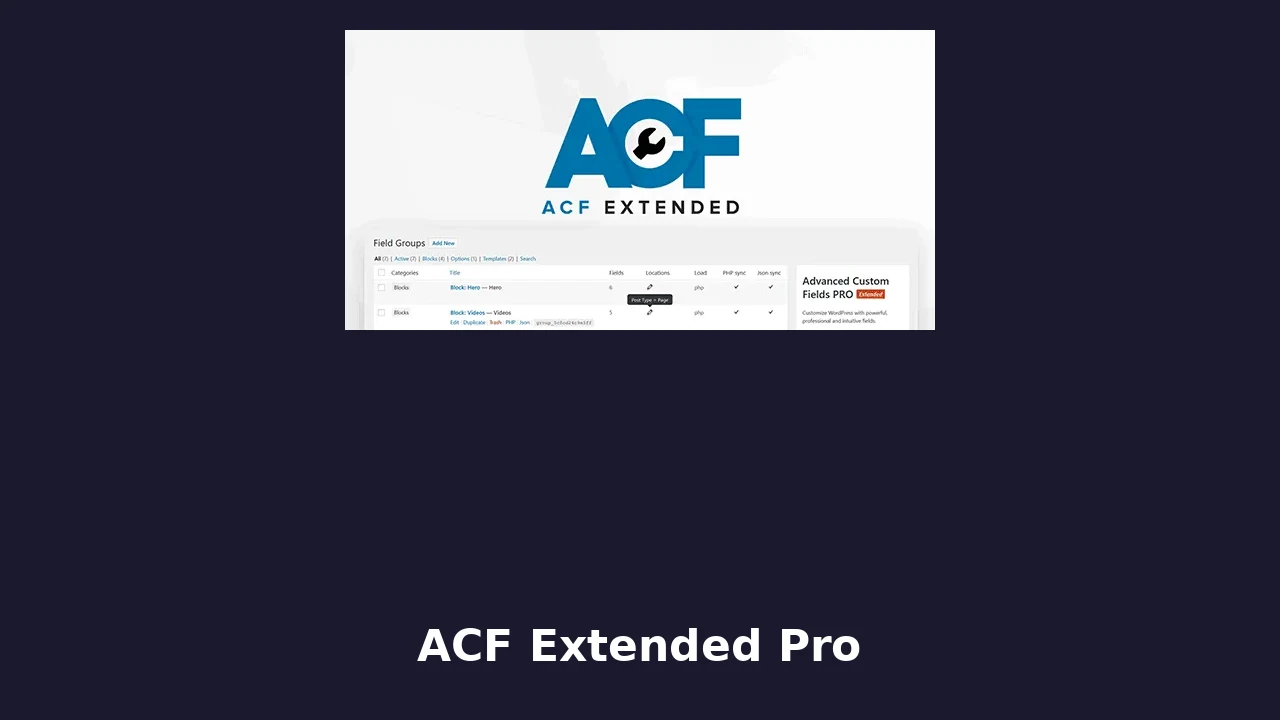 ACF Extended Pro